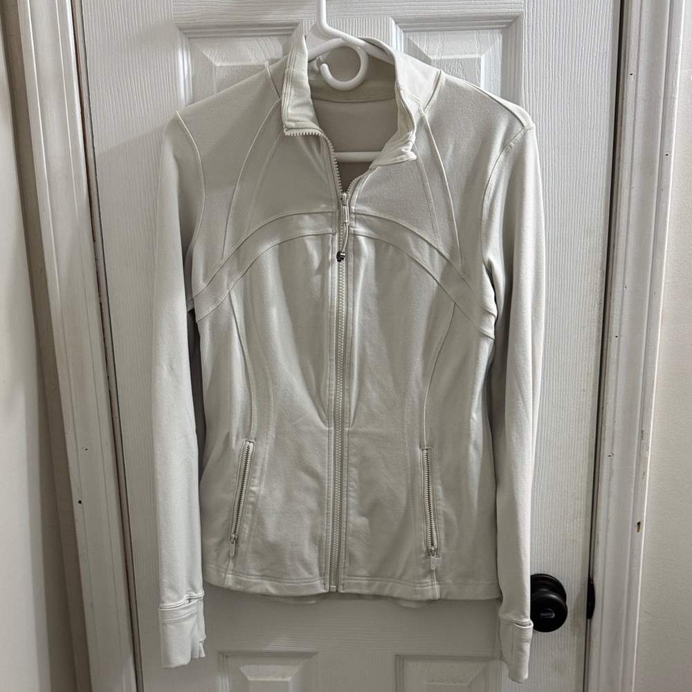 Women's Bone colored lululemon zip up jacket